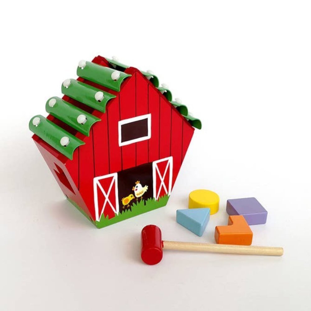 𝅺WOODEN Farm Shape Sorter & Xylophone